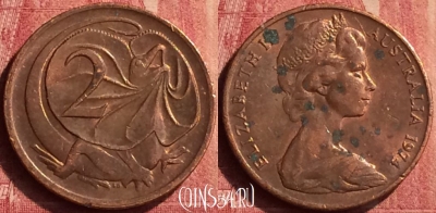 Австралия 2 цента 1974 года, KM# 63, 442-034