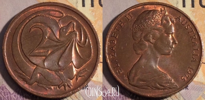 Австралия 2 цента 1975 года, KM# 63, 184a-069