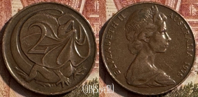 Австралия 2 цента 1975 года, KM# 63, 190s-006