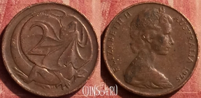 Австралия 2 цента 1975 года, KM# 63, 442-067