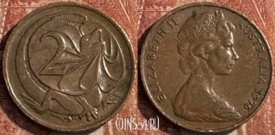 Австралия 2 цента 1976 года, KM# 63, s049s-031