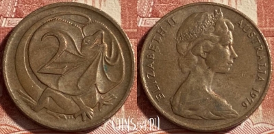 Австралия 2 цента 1976 года, KM# 63, 491р-080 ♛