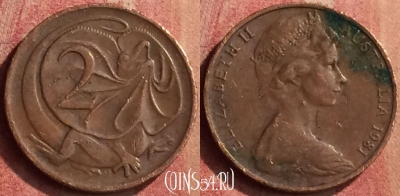 Австралия 2 цента 1981 года, KM# 63, 427-030