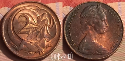Австралия 2 цента 1982 года, KM# 63, 430-063