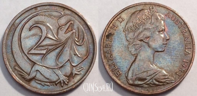 Австралия 2 цента 1983 года, KM# 63, 85-022a
