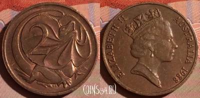 Австралия 2 цента 1988 года, KM# 79, 183c-007