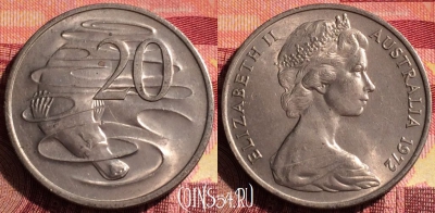 Австралия 20 центов 1972 года, KM# 64, 281i-079