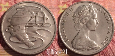 Австралия 20 центов 1975 года, KM# 66, 295i-058