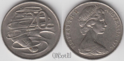 Австралия 20 центов 1976 года, KM# 66, 131-002