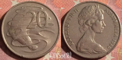 Австралия 20 центов 1980 года, KM# 66, 378-080
