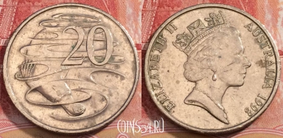 Австралия 20 центов 1998 года, KM# 82, 253-051