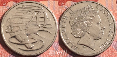 Австралия 20 центов 2001 года, KM# 403, a087-130