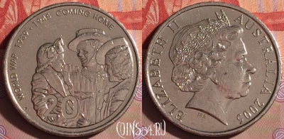 Австралия 20 центов 2005 года, KM# 745, 063j-075