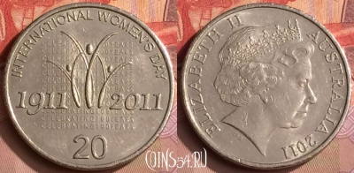 Австралия 20 центов 2011 года, KM# 1642, 448-144