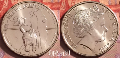 Австралия 20 центов 2015 года, UNC, 131j-061
