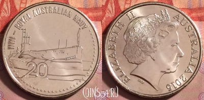 Австралия 20 центов 2015 года, UNC, 131j-088