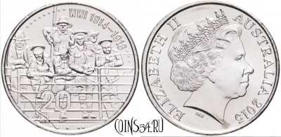 Австралия 20 центов 2015 г., блистер, UNC, 400l-002 ♛