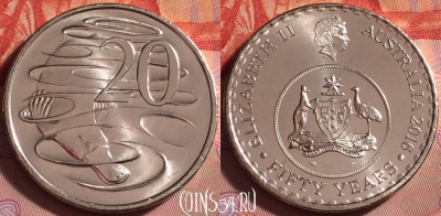 Австралия 20 центов 2016 года, UNC, 297j-111 ♛