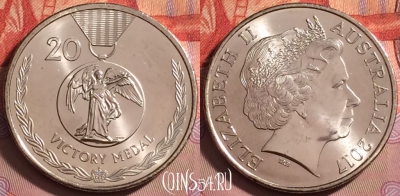 Австралия 20 центов 2017 года, UNC, 131j-001