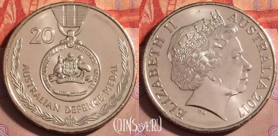 Австралия 20 центов 2017 года, UNC, 131j-010