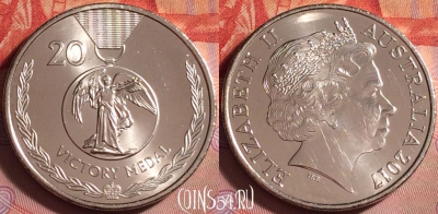 Австралия 20 центов 2017 года, UNC, 305j-101