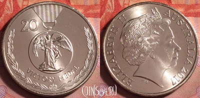 Австралия 20 центов 2017 года, UNC, 305j-134 ♛