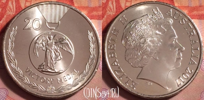 Австралия 20 центов 2017 года, UNC, 306j-009