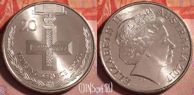 Австралия 20 центов 2017 года, UNC, 306j-104