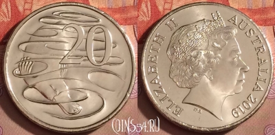 Австралия 20 центов 2019 года, KM# 403, UNC, 094l-034