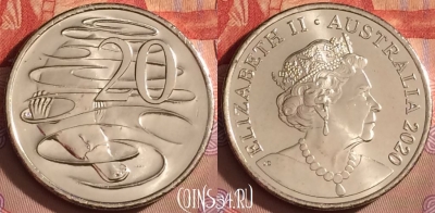 Австралия 20 центов 2020 года, UNC, 094l-043