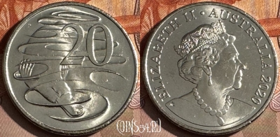 Австралия 20 центов 2020 года, UNC, 507s-103