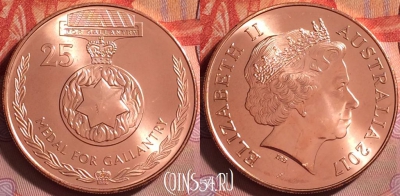 Австралия 25 центов 2017 года, UNC, 302j-138