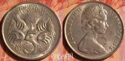 Австралия 5 центов 1976 года, KM# 64, 092o-104