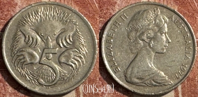 Австралия 5 центов 1977 года, KM# 64, 049s-148