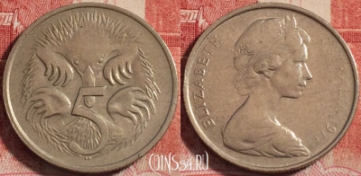 Австралия 5 центов 1977 года, брак чекана, 257-032