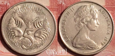 Австралия 5 центов 1979 года, KM# 64, 393-143