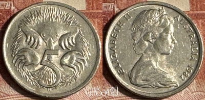 Австралия 5 центов 1982 года, KM# 64, 186t-081