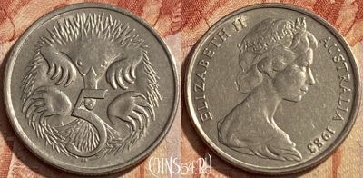 Австралия 5 центов 1983 года, KM# 64, 447q-003