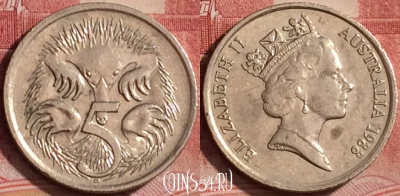 Австралия 5 центов 1988 года, KM# 80, 392-039