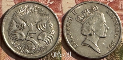 Австралия 5 центов 1992 года, KM# 80, 154t-110