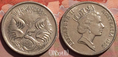 Австралия 5 центов 1992 года, KM# 80, 247a-067