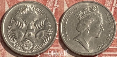 Австралия 5 центов 1996 года, KM# 80, 272r-031