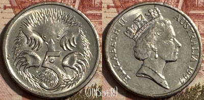 Австралия 5 центов 1997 года, KM# 80, 185s-051