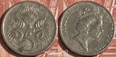 Австралия 5 центов 1997 года, KM# 80, 342r-086