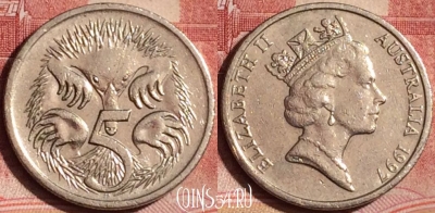 Австралия 5 центов 1997 года, KM# 80, 394-002
