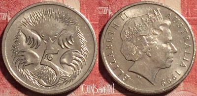 Австралия 5 центов 1999 года, KM# 401, 080c-019