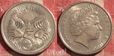 Австралия 5 центов 2000 года, KM# 401, 080c-047