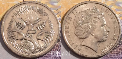 Австралия 5 центов 2000 года, KM# 401, 193-073