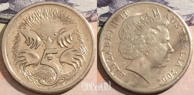 Австралия 5 центов 2002 года, KM# 401, 168-121
