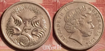 Австралия 5 центов 2002 года, KM# 401, 395-119